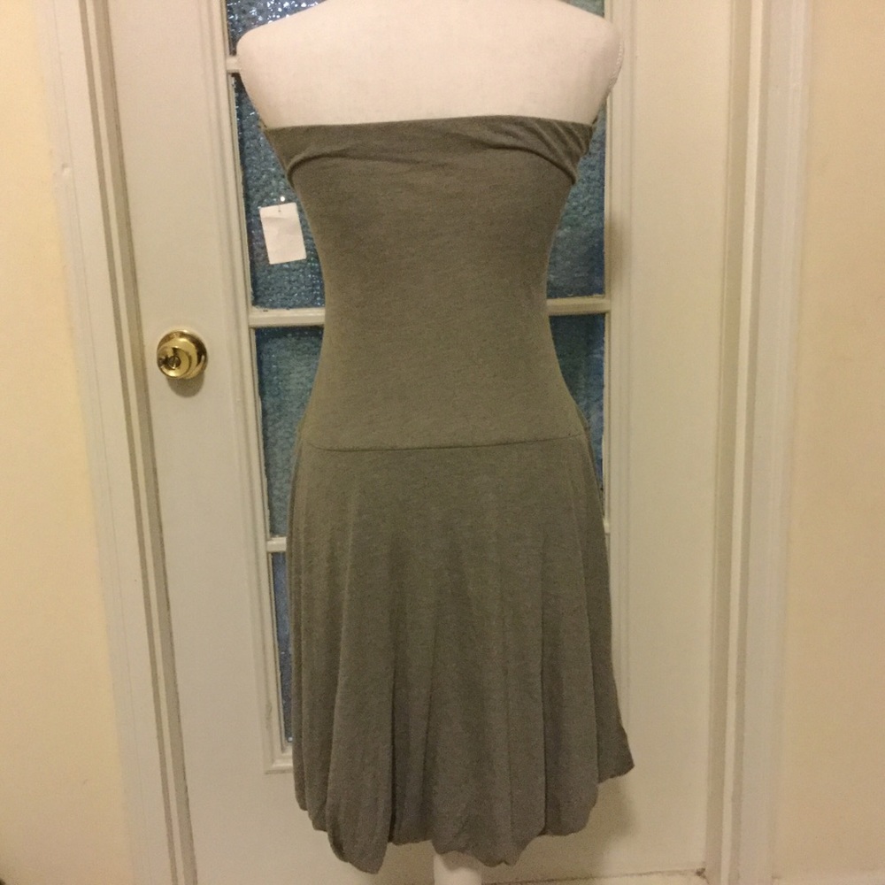 Charlotte Russe strapless ldress army green size L